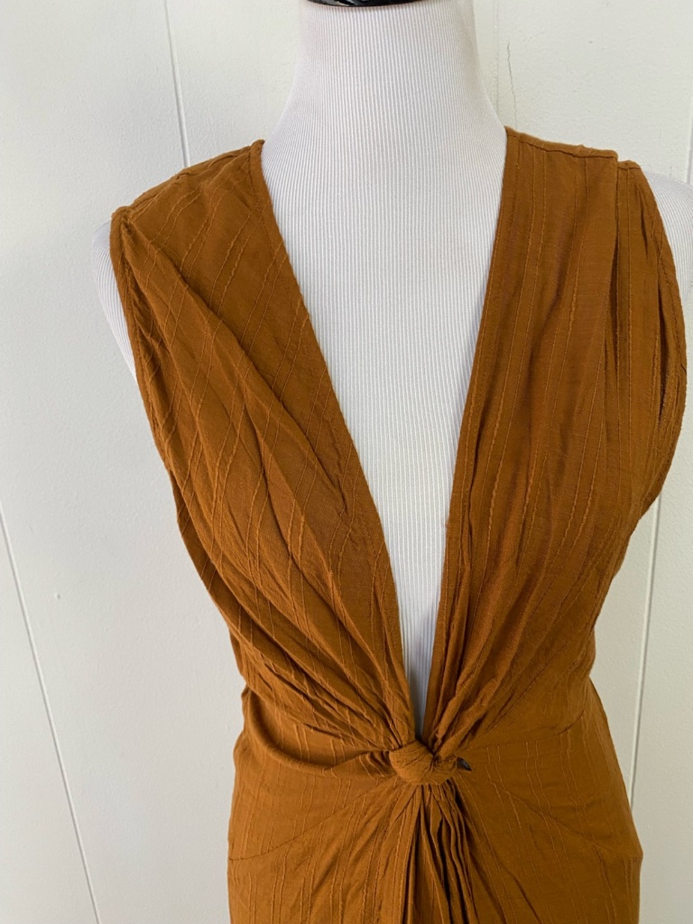 L*Space Womens Amber Brown Down The Line Cover-Up Dress L34429 Sz Small - Picture 7 of 14